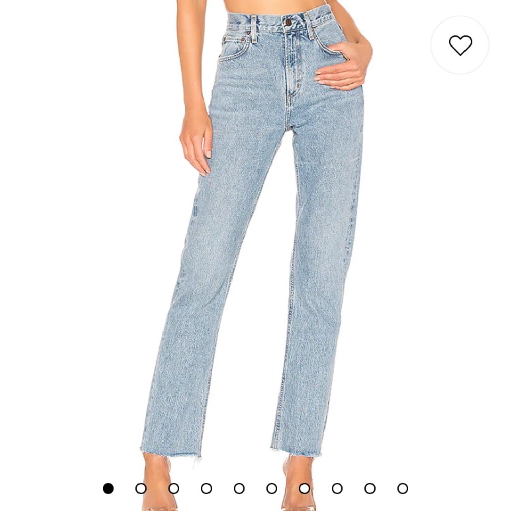 Agolde Aritzia cherie high rise straight jeans
